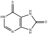 6-sulfanylidene-7,9-dihydro-3H-purin-8-one Struktur