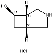 rac-(1R,5S,6R)-3-azabicyclo[3.2.0]heptan-6-ol hydrochloride 化学構造式