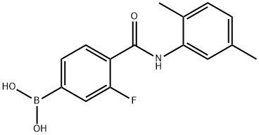 3-(2,5-Dimethylphenylcarbamoyl)-4-fluorobenzeneboronic acid（WS204565） Struktur