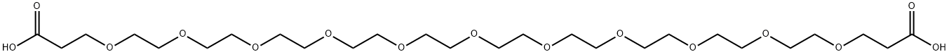 HOOCCH2CH2O-PEG10-CH2CH2COOH Structure