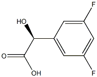 Benzeneacetic acid, 3,5-difluoro-α-hydroxy-, (αS)- 化学構造式