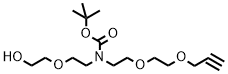 N-(PEG1-OH)-N-Boc-PEG2-propargyl 结构式