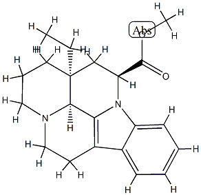 (12S,13aS,13bS)-13a-Ethyl-2,3,5,6,12,13,13a,13b-octahydro-1H-indolo[3,2,1-de]pyrido[3,2,1-ij][1,5]naphthyridine-12-carboxylic acid methyl ester Structure