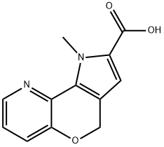 1-methyl-1,4-dihydropyrrolo[2,3:4,5]pyrano[3,2-b]pyridine-2-carboxylic acid(WXC06482) Structure