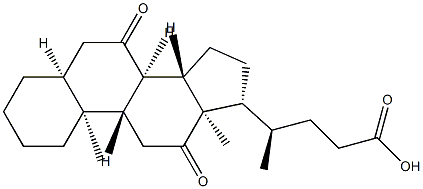 7,12-Dioxo-5β-cholan-24-oic acid,21059-35-8,结构式