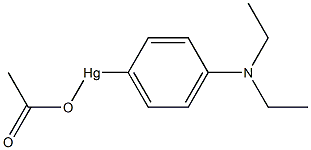 Mercury, (acetato-O)4-(diethylamino)phenyl- Structure