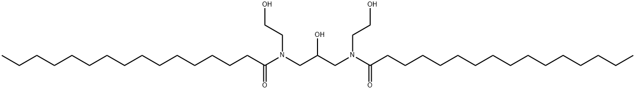 N,N'-(2-Hydroxy-1,3-propanediyl)-bis-[N-(2-hydroxyethyl)-hexadecanamide Struktur