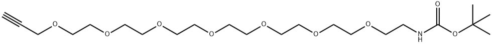 t-Boc-N-Amido-PEG7-propargyl 结构式