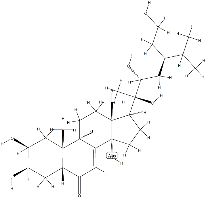 紫苋甾酮B, 21132-15-0, 结构式
