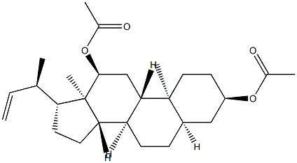 24-Nor-5β-chol-22-ene-3α,12α-diol diacetate Struktur