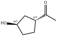 Ethanone, 1-[(1R,3R)-3-hydroxycyclopentyl]-, rel- (9CI) Struktur
