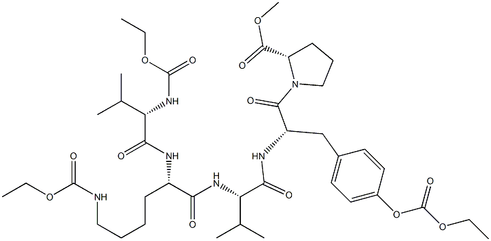 N-(에톡시카르보닐)-L-Val-N6-(에톡시카르보닐)-L-Lys-L-Val-O-(에톡시카르보닐)-L-Tyr-L-Pro-OMe