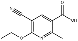 3-Pyridinecarboxylicacid,5-cyano-6-ethoxy-2-methyl-(9CI) Structure