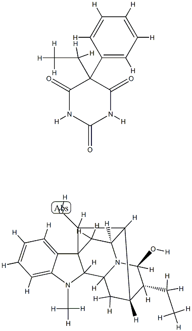 アジュマリン/5-エチル-5-フェニル-2,4,6(1H,3H,5H)-ピリミジントリオン 化学構造式