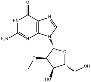 2'-O-メチルグアノシン 化学構造式