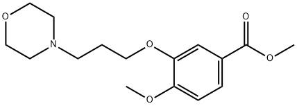 4-甲氧基-3-(3-(吗啉-4-基)丙氧基)苯甲酸甲酯 结构式