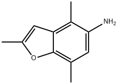 5-Benzofuranamine,2,4,7-trimethyl-(9CI) 化学構造式