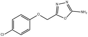 5-(4-chlorophenoxymethyl)-1,3,4-oxadiazol-2-amine Struktur