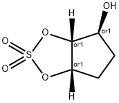 4H-Cyclopenta-1,3,2-dioxathiol-4-ol,tetrahydro-,2,2-dioxide,(3aR,4S,6aS)-rel-(9CI) Structure