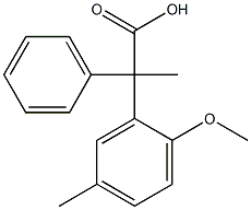 2-Methoxy-5-methyl-gamma-phenylbenzenepropanoicacid Struktur