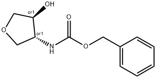 CARBAMIC ACID, TRANS-N-4-HYDROXY-3-PYRROLIDINYL]-, PHENYLMETHYL ESTER 结构式