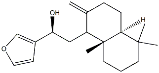 15,16-Epoxy-12S-hydroxylabda-8(17),13(16),14-triene 化学構造式