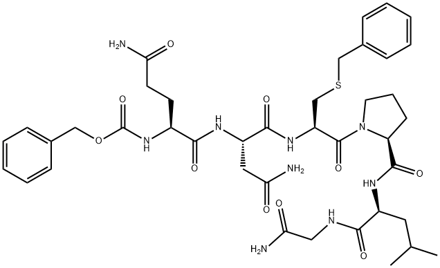 21688-11-9 benzyl N-[1-[[1-[[3-benzylsulfanyl-1-[2-[[1-(carbaMoylMethylcarbaMoyl)-3-Methyl-butyl]carbaMoyl]pyrrolidin-1-yl]-1-oxo-propan-2-yl]carbaMoyl]-2-carbaMoyl-ethyl]carbaMoyl]-3-carbaMoyl-propyl]carbaMate