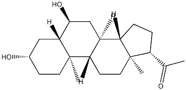 5α-Pregnane-3β,6α-diol-20-one Structure