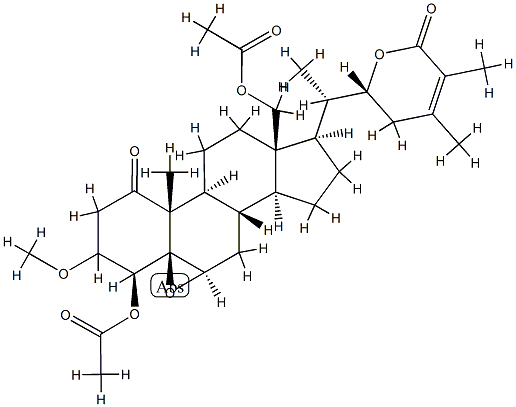 (20S,22R)-5,6β-Epoxy-4β,18-di(acetyloxy)-22-hydroxy-3-methoxy-1-oxo-5β-ergost-24-en-26-oic acid δ-lactone|