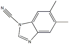 1H-Benzimidazole-1-carbonitrile,5,6-dimethyl-(9CI) Struktur