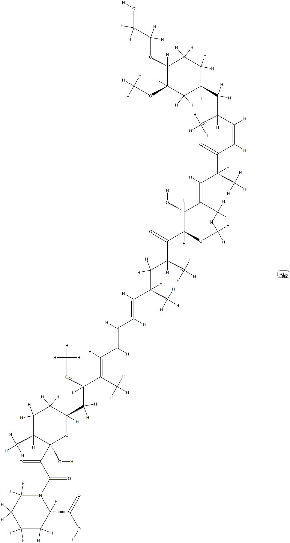 (19Z)-seco-[4-O-(2-Hydroxyethyl)] RapaMycin SodiuM Salt 结构式