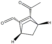 Bicyclo[2.2.1]hept-5-ene-2-carboxaldehyde, 3-acetyl-, (1R,2S,3R,4S)-rel-(-)- Structure