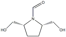 1-Pyrrolidinecarboxaldehyde, 2,5-bis(hydroxymethyl)-, (2R,5S)-rel- (9CI),220264-29-9,结构式