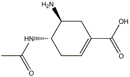 1-Cyclohexene-1-carboxylicacid,4-(acetylamino)-5-amino-,(4R,5R)-rel-(9CI) Structure
