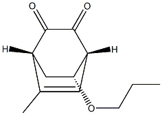 Bicyclo[2.2.2]oct-5-ene-2,3-dione, 5-methyl-7-propoxy-, (1R,4R,7R)-rel- (9CI) Struktur