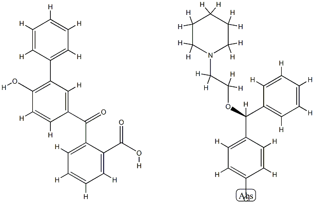 2-[(6-Hydroxy[1,1'-biphenyl]-3-yl)carbonyl]benzoic acid compd. with 1-[2-[(S)-(4-chlorophenyl)phenylmethoxy]ethyl]piperidine