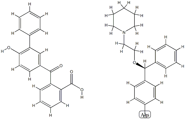 2-[(6-히드록시[1,1'-비페닐]-3-일)카르보닐]벤조산compd.1-[2-[(S)-(4-클로로페닐)페닐메톡시]에틸]피페리딘