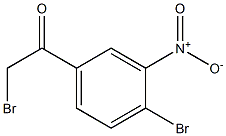 2-bromo-1-(4-bromo-3-nitrophenyl)ethanone 化学構造式