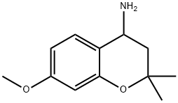 (7-甲氧基-2,2-二甲基-3,4-二氢-2H-苯并吡喃-4-基)胺 结构式