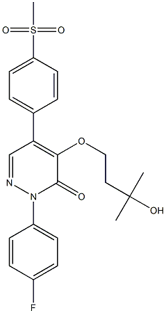 2-(4-FLUORFENYL)-4-(3-HYDROXY-3-METHYLBUTOXY)-5-(4-MESYLFENYL)PYRIDAZINE-3(2H)-ON|