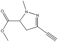 1H-Pyrazole-5-carboxylicacid,3-ethynyl-4,5-dihydro-5-methyl-,methylester(9CI) Struktur
