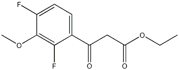 2,4-二氟-3-甲氧基苯甲酰乙酸乙酯 结构式