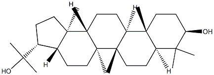 ホパン-3β,22-ジオール 化学構造式