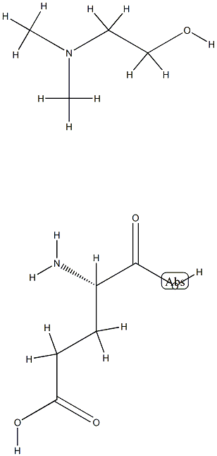 L-glutamic acid, compound with 2-(dimethylamino)ethanol (1:1) Structure