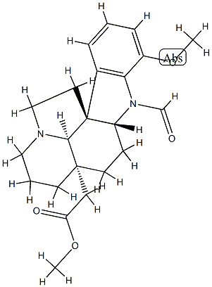 1-Formyl-17-methoxyaspidospermidin-21-oic acid methyl ester,22222-81-7,结构式