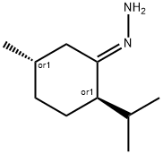 Cyclohexanone, 5-methyl-2-(1-methylethyl)-, hydrazone, (1E,2R,5S)-rel- (9CI) Struktur