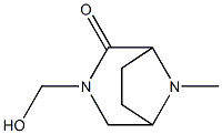 3,8-Diazabicyclo[3.2.1]octan-2-one,3-(hydroxymethyl)-8-methyl-(8CI),22315-24-8,结构式