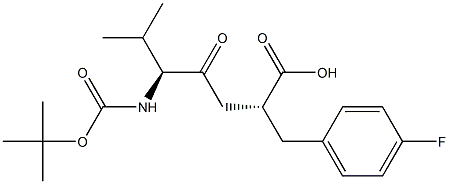 (αR)-α-[(3S)-3-(tert-ButyloxycarbonylaMino)-4-Methyl-2-oxopentyl]-4-fluoro-benzenepropanoic Acid, 223526-67-8, 结构式