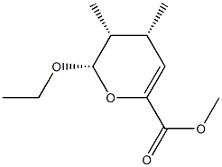 2H-Pyran-6-carboxylicacid,2-ethoxy-3,4-dihydro-3,4-dimethyl-,methylester,(2R,3S,4S)-rel-(9CI) Structure
