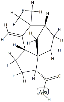 (3R,8aα)-2,3,4,5,6,7,8,8a-オクタヒドロ-7,7-ジメチル-8-メチレン-1H-3aα,6α-メタノアズレン-3β-カルボン酸 化学構造式